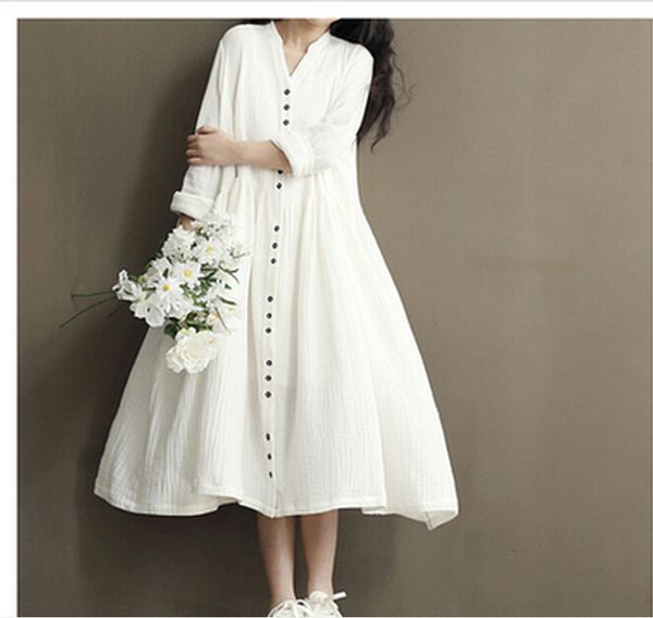 cotton linen women vintage a big pendulum dress girl 2017 spring new batwing sleeeve original solid loose plus size casual dress, Black;gray
cotton linen women vintage a big pendulum dress girl 2017 spring new batwing sleeeve original solid loose plus size casual dress, Black;gray