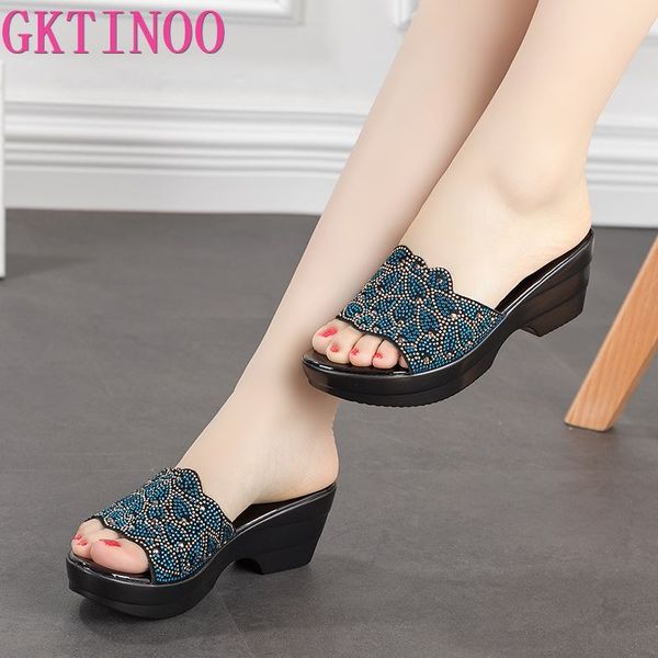 gktinoo large size women sandals summer 2020 fashion female genuine leather slippers middle - aged wedge shoes mother slippers, Black
gktinoo large size women sandals summer 2020 fashion female genuine leather slippers middle - aged wedge shoes mother slippers, Black