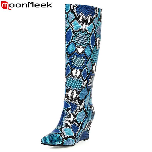 moonmeek big size 34-43 fashion knee high boots women pointed toe zip wedges high heels ladies boots elegant autumn winter, Black
moonmeek big size 34-43 fashion knee high boots women pointed toe zip wedges high heels ladies boots elegant autumn winter, Black