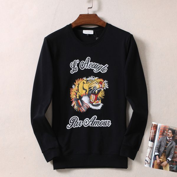 2019 new style tiger head embroidered popular brand mens hoodie spring new mens round collar long sleeve coat, Black
2019 new style tiger head embroidered popular brand mens hoodie spring new mens round collar long sleeve coat, Black