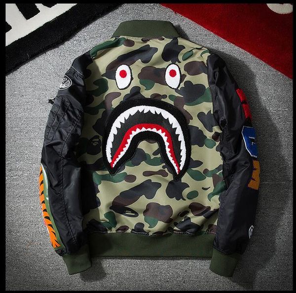 new men women designer ma1 air force pilot jacket brand wcm thin couple baseball wear camouflage collar jacket teen street hip-hop clothing, Black;brown 
new men women designer ma1 air force pilot jacket brand wcm thin couple baseball wear camouflage collar jacket teen street hip-hop clothing, Black;brown