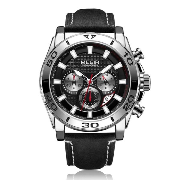 megir mens watches brand sports trend multi-function true three-eye quartz male watch 2094, Slivery;brown
megir mens watches brand sports trend multi-function true three-eye quartz male watch 2094, Slivery;brown