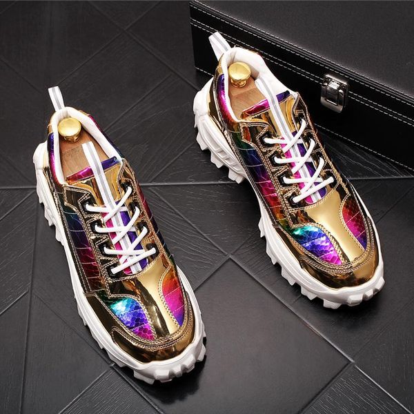 2020 new men fashion casual shoes autumn bling patent leather thick bottom sneakers male youth trending shoes for celebrityl26, Black
2020 new men fashion casual shoes autumn bling patent leather thick bottom sneakers male youth trending shoes for celebrityl26, Black