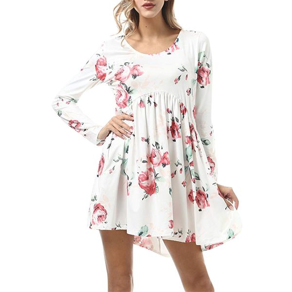 Women Dress Plus Size O -Neck Long Sleeve Floral Printing Dress Casual A -Line Empire Mini Dresses Vestidos Verano
Women Dress Plus Size O -Neck Long Sleeve Floral Printing Dress Casual A -Line Empire Mini Dresses Vestidos Verano