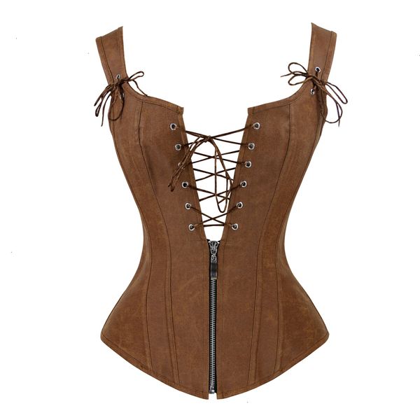 lingerie wholesale corsets faux leather corset brown steampunk corset overbust lace back vest corset corselet espartilhos women, Black;white
lingerie wholesale corsets faux leather corset brown steampunk corset overbust lace back vest corset corselet espartilhos women, Black;white