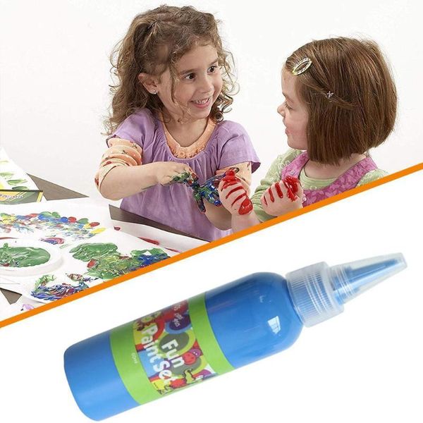 60ml Children's Pigment Gouache Pigment 12colors Finger Watercolor Supplies Art Paint Painting Q6b1