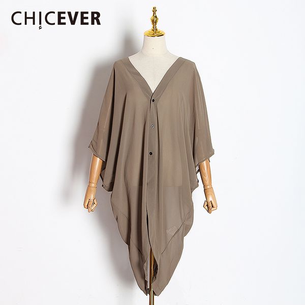 chicever casual perspective shirt for women v neck batwing sleeve long asymmetric blouse female 2019 autumn fashion clothes new, White
chicever casual perspective shirt for women v neck batwing sleeve long asymmetric blouse female 2019 autumn fashion clothes new, White