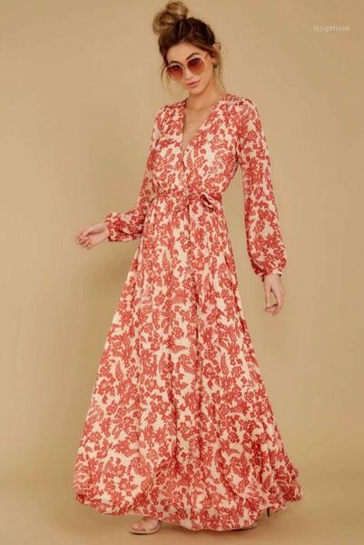 us women boho v neck long sleeve floral dress 2020 summer new ladies lace up holiday party evening long maxi dress elegant1, Black;gray
us women boho v neck long sleeve floral dress 2020 summer new ladies lace up holiday party evening long maxi dress elegant1, Black;gray