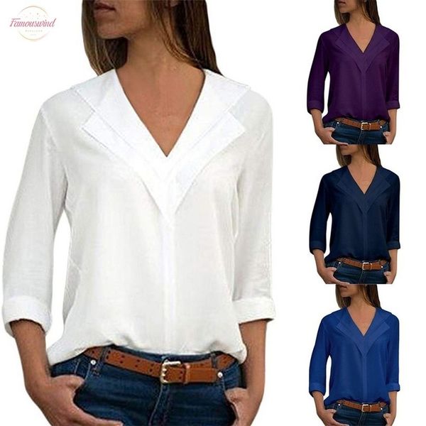 fashion women chiffon shirt solid office ladies plain roll sleeve blouse female loose applique comfort, White
fashion women chiffon shirt solid office ladies plain roll sleeve blouse female loose applique comfort, White