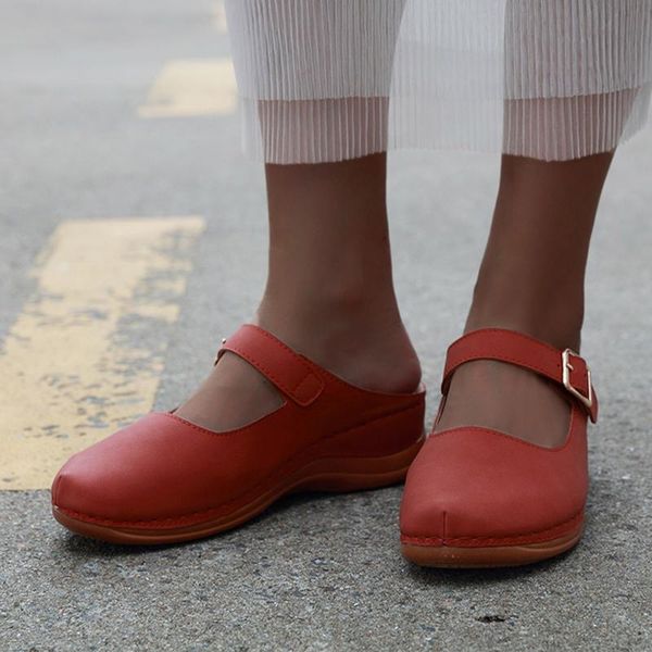 2020 retro wedge slippers shoes soft buckle round head women anti-skid pumps platform shoes new mother casual single 5w3, Black
2020 retro wedge slippers shoes soft buckle round head women anti-skid pumps platform shoes new mother casual single 5w3, Black