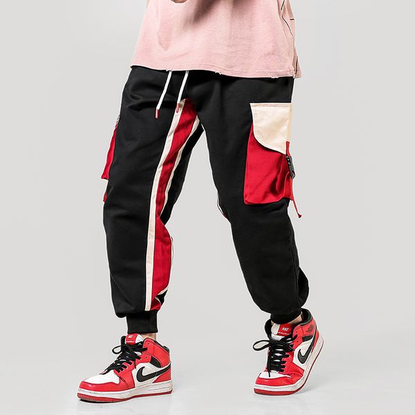 2019 summer patchwork cargo harem pants men hip hop side pocket ribbon jogger trousers casual streetwear sweatpants pencil pants, Black
2019 summer patchwork cargo harem pants men hip hop side pocket ribbon jogger trousers casual streetwear sweatpants pencil pants, Black