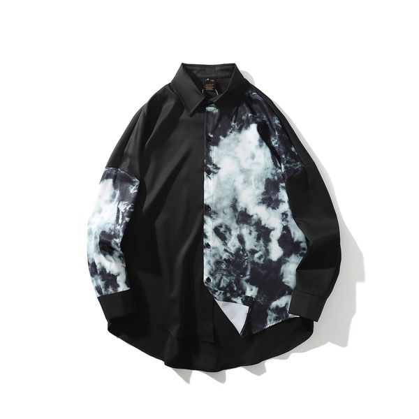 new arrival mens fashion shirt long sleeve printing mens casual shirts loose autunm shirt for men, White;black
new arrival mens fashion shirt long sleeve printing mens casual shirts loose autunm shirt for men, White;black