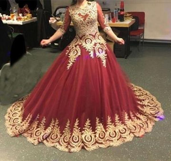 gold lace ball gown evening dress illusion half sleeves fashion burgundy color for women runway red carpet prom dress cheap, Black;red
gold lace ball gown evening dress illusion half sleeves fashion burgundy color for women runway red carpet prom dress cheap, Black;red