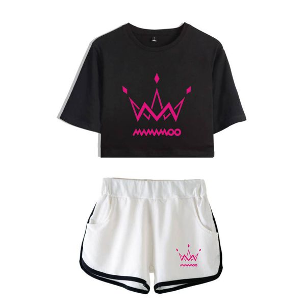 2019 new listing summer trend t-shirt mamamoo printing women's t-shirt + shorts casual mamamoo two-piece women's shirt, White
2019 new listing summer trend t-shirt mamamoo printing women's t-shirt + shorts casual mamamoo two-piece women's shirt, White