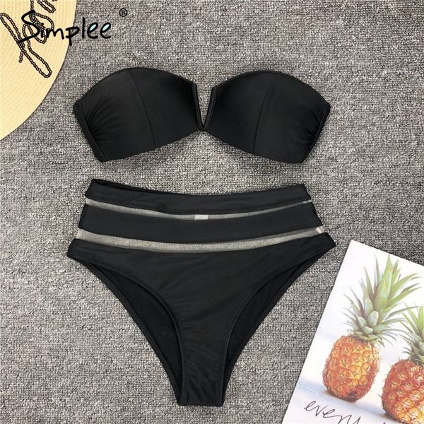 simplee 2 piece beach bikini women swimwear high waist mesh striped female swimwear see through black bodycon swimsuit 2019
simplee 2 piece beach bikini women swimwear high waist mesh striped female swimwear see through black bodycon swimsuit 2019