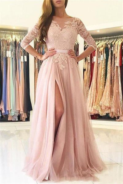 2022 blush pink bridesmaid dresses lace appliques tulle side split sashes jewel neck open back long wedding guest dress maid of honor gowns, White;pink
2022 blush pink bridesmaid dresses lace appliques tulle side split sashes jewel neck open back long wedding guest dress maid of honor gowns, White;pink
