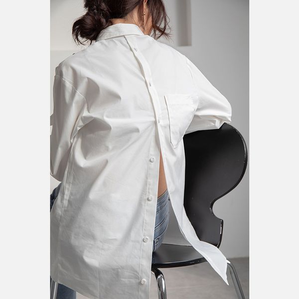 back button pocket split blouse women lapel long sleeve loose fit solid white blouses fashion spring summer female casual
back button pocket split blouse women lapel long sleeve loose fit solid white blouses fashion spring summer female casual
