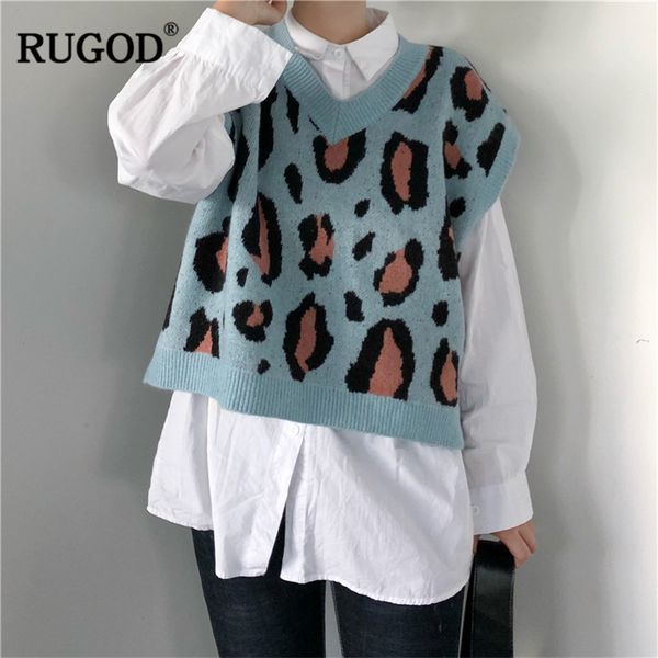 rugod 2018 vintage leopard women sweaters vest fashion v-neck women pullovers knitted sueter mujer invierno 2018, White;black
rugod 2018 vintage leopard women sweaters vest fashion v-neck women pullovers knitted sueter mujer invierno 2018, White;black