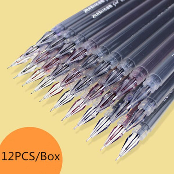 12 pcs/box diamond pen header gel pen large capacity ink 0.38 mm office stationery school students writing supplies memo tool
12 pcs/box diamond pen header gel pen large capacity ink 0.38 mm office stationery school students writing supplies memo tool