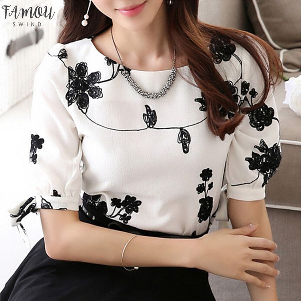 fashion women shirt blouse summer chiffon casual floral shirt o neck half sleeve floral printing female blusas clothing, White
fashion women shirt blouse summer chiffon casual floral shirt o neck half sleeve floral printing female blusas clothing, White