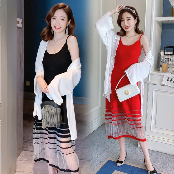 maternity clothes summer chiffon shawl two-piece outfit short sleeve loose stylish dress for pregnant women mom dress, White
maternity clothes summer chiffon shawl two-piece outfit short sleeve loose stylish dress for pregnant women mom dress, White