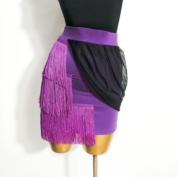stage wear latin dance skirt women purple tassel ice silk irregular short skirts adults practice rumba samba tango cha salsa dn6176, Black;red
stage wear latin dance skirt women purple tassel ice silk irregular short skirts adults practice rumba samba tango cha salsa dn6176, Black;red