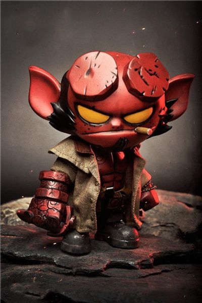 animation operator hellboy q version hell baron model decoration box doll