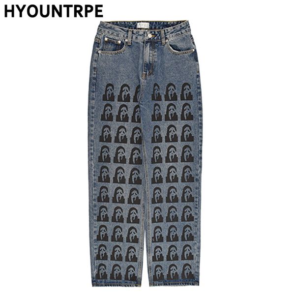 men's jeans high street harajuku printed denim pants mens straight zipper trouser hip hop streetwear casual loose joggers jean, Blue
men's jeans high street harajuku printed denim pants mens straight zipper trouser hip hop streetwear casual loose joggers jean, Blue