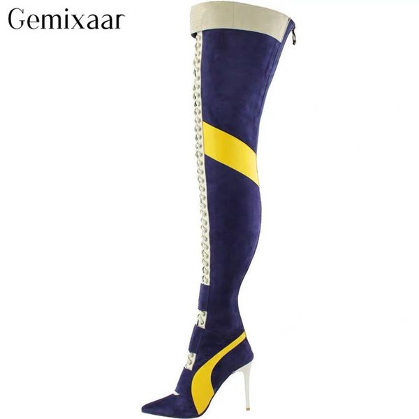 new novelty cross-tied over the knee boots patchwork 10cm stiletto point toe long botas embroildery hook-loop catwalk booties, Black
new novelty cross-tied over the knee boots patchwork 10cm stiletto point toe long botas embroildery hook-loop catwalk booties, Black