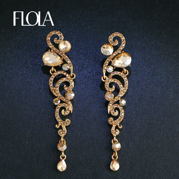 flola new luxury long gold earrings angel wings cz austrian crystal dangle earrings women big wedding bridal earrings ersh69, Golden
flola new luxury long gold earrings angel wings cz austrian crystal dangle earrings women big wedding bridal earrings ersh69, Golden