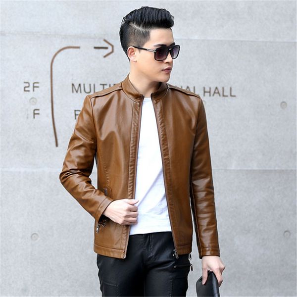men's leather & faux jacket 2021 spring and autumn large size korean version thin section self-cultivation men yh396, Black
men's leather & faux jacket 2021 spring and autumn large size korean version thin section self-cultivation men yh396, Black