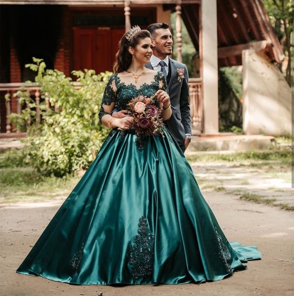 green long evening dress half sleeve satin muslim floor length ball gowns scoop saudi arabic prom gowns sale, Black
green long evening dress half sleeve satin muslim floor length ball gowns scoop saudi arabic prom gowns sale, Black