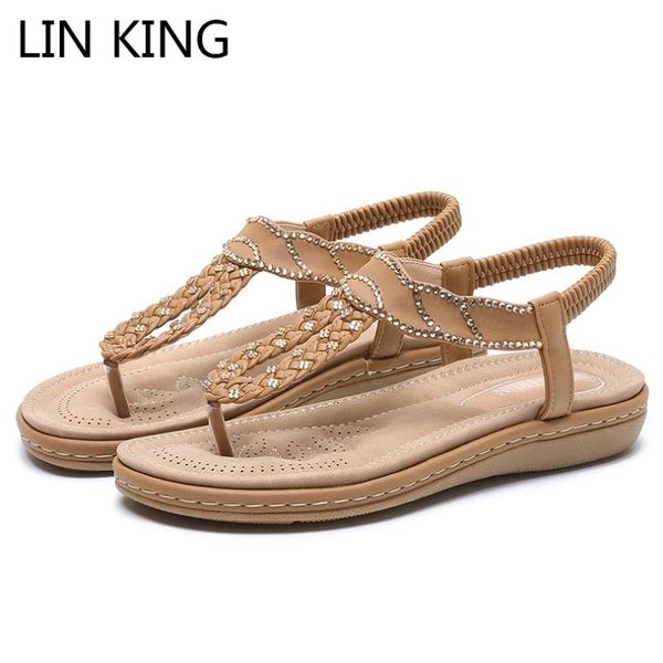 lin king 2020 мода горный хрусталь богемия сандалии женщины квартиры повседневная обувь большой размер удобные открытый пляж сандалии для же, Black
lin king 2020 мода горный хрусталь богемия сандалии женщины квартиры повседневная обувь большой размер удобные открытый пляж сандалии для же, Black