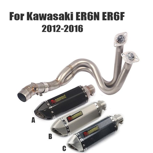motorcycle exhaust full system header pipe connector tube muffler escape slip on for er6n er6f ninja 650f 650r
motorcycle exhaust full system header pipe connector tube muffler escape slip on for er6n er6f ninja 650f 650r