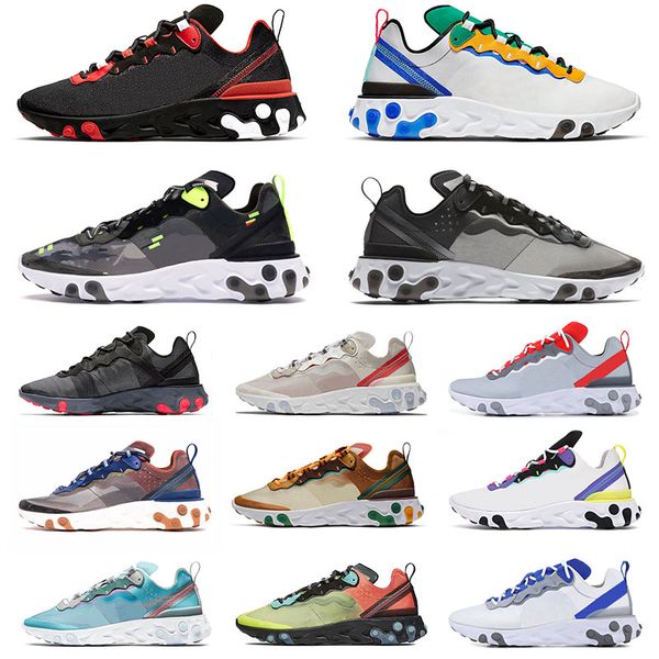 55 react element 87 running shoes for men women bred bright green triple black tour yellow mens trainers sports sneakers runner 36-45, White;red
55 react element 87 running shoes for men women bred bright green triple black tour yellow mens trainers sports sneakers runner 36-45, White;red