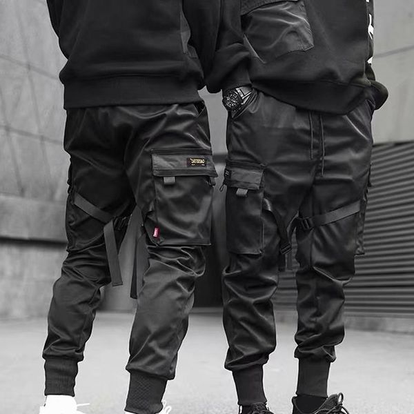 new arrival men cargo pants ribbons harem joggers harajuku sweatpant hip hop trousers, Black
new arrival men cargo pants ribbons harem joggers harajuku sweatpant hip hop trousers, Black