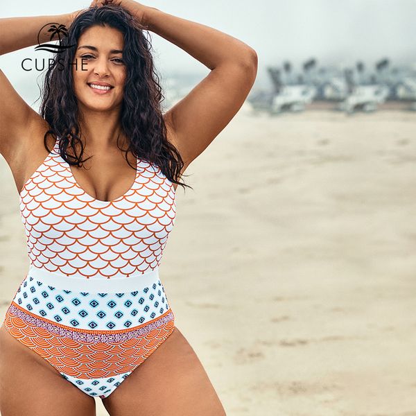 cupshe plus size fish scales printed one piece swimsuit women monokini bathing suits 2020 girl beach swimwear, White;black
cupshe plus size fish scales printed one piece swimsuit women monokini bathing suits 2020 girl beach swimwear, White;black