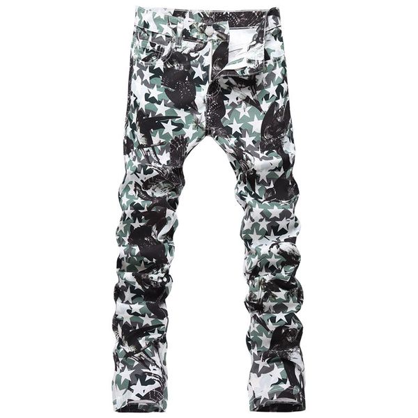 men's camouflage stars printed jeans male coloured drawing paiting pants slim fit stretch cotton denim size 28-36, Blue
men's camouflage stars printed jeans male coloured drawing paiting pants slim fit stretch cotton denim size 28-36, Blue