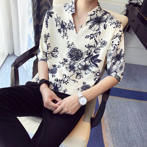2020 summer hawaiian shirt loose flower print half sleeve casual men shirt streetwear night club party camisa social masculina, White;black
2020 summer hawaiian shirt loose flower print half sleeve casual men shirt streetwear night club party camisa social masculina, White;black