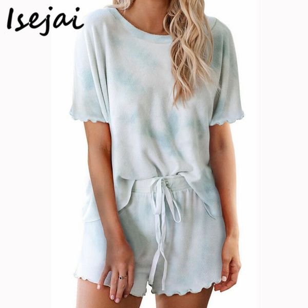 short sleeve tie-dye and shorts set women's print pajama set women pyjamas sets home clothes pyjama outfit sleepwear, Black;red
short sleeve tie-dye and shorts set women's print pajama set women pyjamas sets home clothes pyjama outfit sleepwear, Black;red