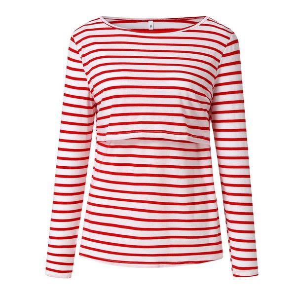 beach stylish womens nursing stripe blouse female casual long sleeve round neck breastfeeding blouse clothes ropa de mujer, White
beach stylish womens nursing stripe blouse female casual long sleeve round neck breastfeeding blouse clothes ropa de mujer, White