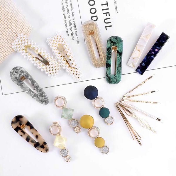18pcs hair clips fashion korean style pearls hair barrettes sweet artificial macaron/acrylic resin barrettes hairpins for w, Golden;white
18pcs hair clips fashion korean style pearls hair barrettes sweet artificial macaron/acrylic resin barrettes hairpins for w, Golden;white