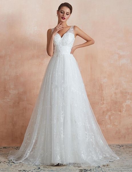 sheath wedding dresses double v neck sweep train built in bustier concealed zipper up the back dd6986, White
sheath wedding dresses double v neck sweep train built in bustier concealed zipper up the back dd6986, White