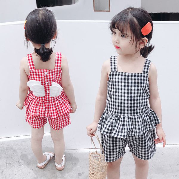 kids designer clothes 2020 girl's plaid baby girl's vest shorts two-piece set flannel set, White
kids designer clothes 2020 girl's plaid baby girl's vest shorts two-piece set flannel set, White