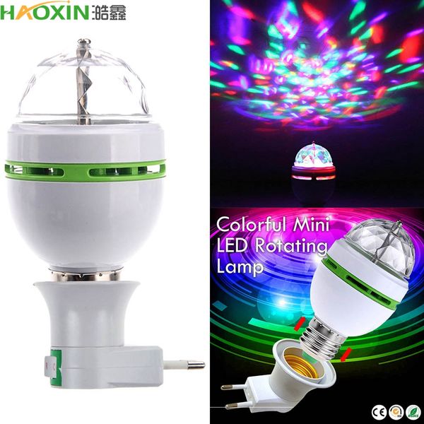 haoxin new full color 3w mini e27 rgb led lamp auto rotating rgb led dj disco stage lighting 85-265v holiday bulb for bar ktv lighting
haoxin new full color 3w mini e27 rgb led lamp auto rotating rgb led dj disco stage lighting 85-265v holiday bulb for bar ktv lighting