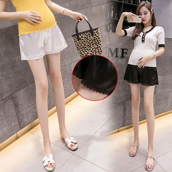 summer dress pregnant women silk satin lift stomach loose lace safety pants three points leggings lace shorts, Black
summer dress pregnant women silk satin lift stomach loose lace safety pants three points leggings lace shorts, Black