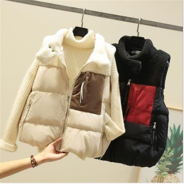 stylish women short vest autumn 2019 stand-collar cotton waistcoat female warm zipper down parkas coats vest femme h207, Black;white
stylish women short vest autumn 2019 stand-collar cotton waistcoat female warm zipper down parkas coats vest femme h207, Black;white