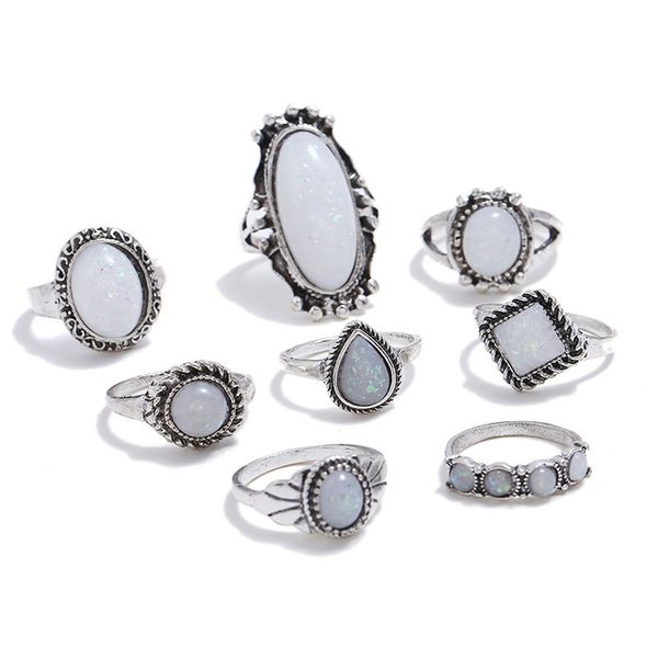 8pcs / set simple diamond holy white gem ladies cluster ring fashion jewelry accessories, Golden;silver
8pcs / set simple diamond holy white gem ladies cluster ring fashion jewelry accessories, Golden;silver