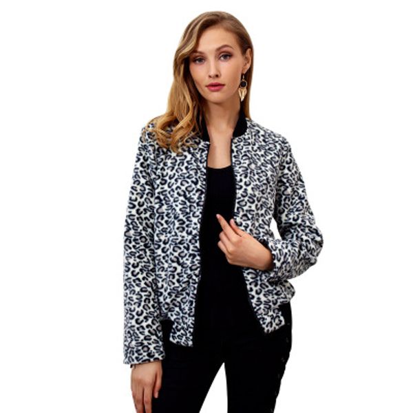 women contrast leopard print zipper jacket fashion ladies long sleeve slim jackets female casual outwear perfect for commuting, Black;brown
women contrast leopard print zipper jacket fashion ladies long sleeve slim jackets female casual outwear perfect for commuting, Black;brown