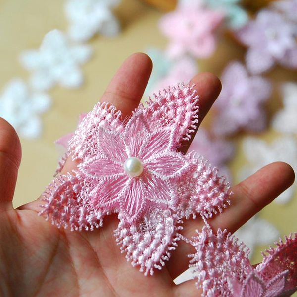 3y 7.5cm pearl flower diy soluble wedding lace trim knitting embroidered handmade patchwork ribbon sewing supplies craft, Pink;blue
3y 7.5cm pearl flower diy soluble wedding lace trim knitting embroidered handmade patchwork ribbon sewing supplies craft, Pink;blue